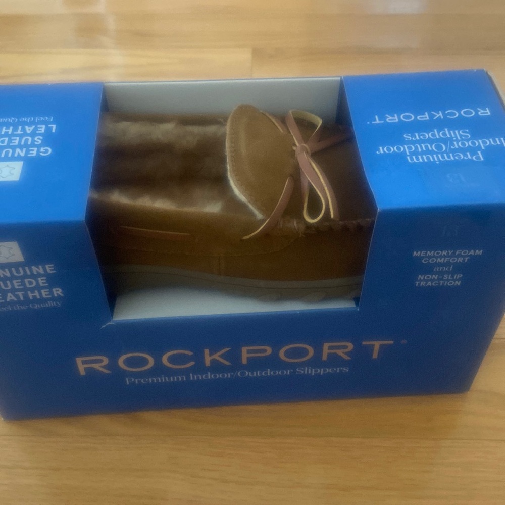 Rockport suede leather slippers